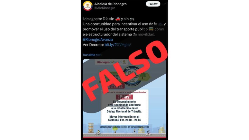 Circula-noticia-falsa-sobre-dia-sin-carro-y-moto-en-Rionegro